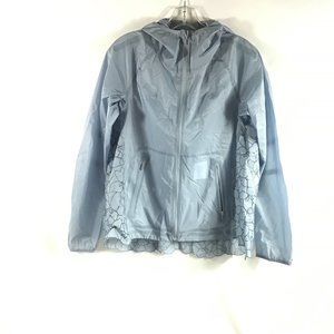Lululemon Hooded Zip up Rain Jacket Nylon blue size 8